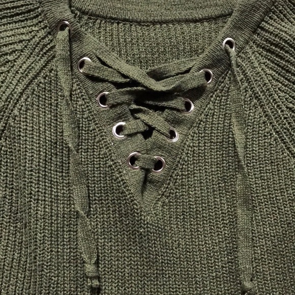 Forrest Green Tie Sweater NWOT - Picture 4 of 5